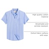 image:imageMens Oxford Dress Shirt Short Sleeve Button Down Collar Summer Casual Shirt  Wrinkle Free Breathable amp Crisp Regular Fit Solid Color for Business Casual Office Work Daily Vacation Weekend Party DateSky Blue
