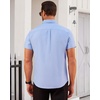 image:imageMens Oxford Dress Shirt Short Sleeve Button Down Collar Summer Casual Shirt  Wrinkle Free Breathable amp Crisp Regular Fit Solid Color for Business Casual Office Work Daily Vacation Weekend Party DateLight Blue