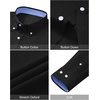 image:imageMens Oxford Stretch Shirt Casual Long Sleeve Button Down Dress Shirt  Contrast Collar Cuffs Formal Casual Easy Care Stretch Comfort Regular Fit for Wedding Vacation Work Office WeekendBlack