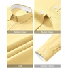 image:imageMens Oxford Stretch Shirt Casual Long Sleeve Button Down Dress Shirt  Contrast Collar Cuffs Formal Casual Easy Care Stretch Comfort Regular Fit for Wedding Vacation Work Office WeekendYellow