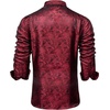 image:imageMens Paisley Dress Shirt Long Sleeve Button Down Floral Shirt Party Wedding  Paisley Pattern Luxury Silk Satin Shiny Wedding Casual Party Club Masquerade Vacation Date Western Cowboy Regular FitBlack Red