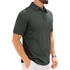 image:imageMens Polo Shirts Tactical Dry Fit Golf Shirt Stretch Casual Tops Tennis  Moisture Wicking Lightweight Breathable Flex Sunglass Loop Pocket Collar Outdoor Sport Camping Hiking Gift Travel