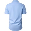 image:imageMens Short Sleeve Dress Shirt Wrinkle Free Button Down Shirt with Pocket  Work Office Wedding Graduation Formal Business Casual Party Family Comfortable Gala Easy Care Solid Fabric Regular FitLight Blue
