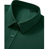 image:imageMens Short Sleeve Dress Shirt Wrinkle Free Button Down Shirt with Pocket  Work Office Wedding Graduation Formal Business Casual Party Family Comfortable Gala Easy Care Solid Fabric Regular FitGreen