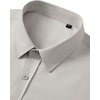 image:imageMens Short Sleeve Dress Shirt Wrinkle Free Button Down Shirt with Pocket  Work Office Wedding Graduation Formal Business Casual Party Family Comfortable Gala Easy Care Solid Fabric Regular FitLight Grey