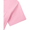 image:imageMens Short Sleeve Dress Shirt Wrinkle Free Button Down Shirt with Pocket  Work Office Wedding Graduation Formal Business Casual Party Family Comfortable Gala Easy Care Solid Fabric Regular FitPink