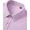 image:imageMens Short Sleeve Dress Shirt Wrinkle Free Button Down Shirt with Pocket  Work Office Wedding Graduation Formal Business Casual Party Family Comfortable Gala Easy Care Solid Fabric Regular FitLavender