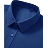 image:imageMens Short Sleeve Dress Shirt Wrinkle Free Button Down Shirt with Pocket  Work Office Wedding Graduation Formal Business Casual Party Family Comfortable Gala Easy Care Solid Fabric Regular FitBlue