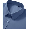 image:imageMens Short Sleeve Dress Shirt Wrinkle Free Button Down Shirt with Pocket  Work Office Wedding Graduation Formal Business Casual Party Family Comfortable Gala Easy Care Solid Fabric Regular FitDusty Blue