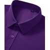 image:imageMens Short Sleeve Dress Shirt Wrinkle Free Button Down Shirt with Pocket  Work Office Wedding Graduation Formal Business Casual Party Family Comfortable Gala Easy Care Solid Fabric Regular FitPurple
