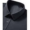 image:imageMens Short Sleeve Dress Shirt Wrinkle Free Button Down Shirt with Pocket  Work Office Wedding Graduation Formal Business Casual Party Family Comfortable Gala Easy Care Solid Fabric Regular FitDark Grey