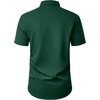 image:imageMens Short Sleeve Dress Shirt Wrinkle Free Button Down Shirt with Pocket  Work Office Wedding Graduation Formal Business Casual Party Family Comfortable Gala Easy Care Solid Fabric Regular FitGreen