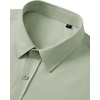 image:imageMens Short Sleeve Dress Shirt Wrinkle Free Button Down Shirt with Pocket  Work Office Wedding Graduation Formal Business Casual Party Family Comfortable Gala Easy Care Solid Fabric Regular FitSage Green