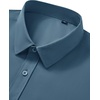 image:imageMens Short Sleeve Dress Shirt Wrinkle Free Button Down Shirt with Pocket  Work Office Wedding Graduation Formal Business Casual Party Family Comfortable Gala Easy Care Solid Fabric Regular FitTeal