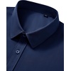 image:imageMens Short Sleeve Dress Shirt Wrinkle Free Button Down Shirt with Pocket  Work Office Wedding Graduation Formal Business Casual Party Family Comfortable Gala Easy Care Solid Fabric Regular FitNavy Blue