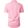 image:imageMens Short Sleeve Dress Shirt Wrinkle Free Button Down Shirt with Pocket  Work Office Wedding Graduation Formal Business Casual Party Family Comfortable Gala Easy Care Solid Fabric Regular FitPink