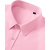 image:imageMens Short Sleeve Dress Shirt Wrinkle Free Button Down Shirt with Pocket  Work Office Wedding Graduation Formal Business Casual Party Family Comfortable Gala Easy Care Solid Fabric Regular FitPink