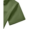 image:imageMens Short Sleeve Dress Shirt Wrinkle Free Button Down Shirt with Pocket  Work Office Wedding Graduation Formal Business Casual Party Family Comfortable Gala Easy Care Solid Fabric Regular FitArmy Green