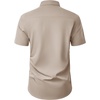 image:imageMens Short Sleeve Dress Shirt Wrinkle Free Button Down Shirt with Pocket  Work Office Wedding Graduation Formal Business Casual Party Family Comfortable Gala Easy Care Solid Fabric Regular FitKhaki