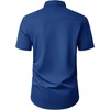 image:imageMens Short Sleeve Dress Shirt Wrinkle Free Button Down Shirt with Pocket  Work Office Wedding Graduation Formal Business Casual Party Family Comfortable Gala Easy Care Solid Fabric Regular FitBlue