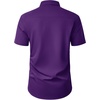 image:imageMens Short Sleeve Dress Shirt Wrinkle Free Button Down Shirt with Pocket  Work Office Wedding Graduation Formal Business Casual Party Family Comfortable Gala Easy Care Solid Fabric Regular FitPurple