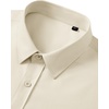 image:imageMens Short Sleeve Dress Shirt Wrinkle Free Button Down Shirt with Pocket  Work Office Wedding Graduation Formal Business Casual Party Family Comfortable Gala Easy Care Solid Fabric Regular FitTan