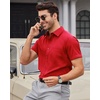 image:imageMens Short Sleeve Dress Shirt Wrinkle Free Summer Button Down Shirts  Stretch Non Iron Regular Fit with Pocket for Summer Business Casual Wedding Graduation Vacation Office Work Party FormalRed