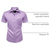 image:imageMens Short Sleeve Dress Shirt Wrinkle Free Summer Button Down Shirts  Stretch Non Iron Regular Fit with Pocket for Summer Business Casual Wedding Graduation Vacation Office Work Party FormalLavender