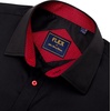 image:imageMens Short Sleeve Dress Shirt Wrinkle Free Summer Button Down Shirts  Stretch Non Iron Regular Fit with Pocket for Summer Business Casual Wedding Graduation Vacation Office Work Party FormalBlack Red