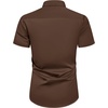 image:imageMens Short Sleeve Dress Shirt Wrinkle Free Summer Button Down Shirts  Stretch Non Iron Regular Fit with Pocket for Summer Business Casual Wedding Graduation Vacation Office Work Party FormalBrown