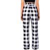 image:imageWomens Pajama Pants Plaid Stretch Comfy Lounge Pants Sleep Bottoms Y2K PJ  Buffalo plaid pajama Sleepwear Soft Long pjs Checked Home Going out Fall winter Christmas matching Lady pants CozyBlackwhite