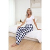 image:imageWomens Pajama Pants Plaid Stretch Comfy Lounge Pants Sleep Bottoms Y2K PJ  Buffalo plaid pajama Sleepwear Soft Long pjs Checked Home Going out Fall winter Christmas matching Lady pants CozyBlackwhite