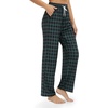 image:imageWomens Pajama Pants Plaid Stretch Comfy Lounge Pants Sleep Bottoms Y2K PJ  Buffalo plaid pajama Sleepwear Soft Long pjs Checked Home Going out Fall winter Christmas matching Lady pants CozyBlack  Green