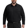 image:imageAlimens amp Gentle Big and Tall Dress Shirts for Men with Pocket2XL6XL BT  4Way StretchWrinkleFreeSoftBreathableBusiness CasualOffice WorkWeddingFormal EventInterviewPolyester SpandexBlack