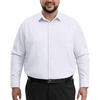 image:imageAlimens amp Gentle Big and Tall Dress Shirts for Men with Pocket2XL6XL BT  4Way StretchWrinkleFreeSoftBreathableBusiness CasualOffice WorkWeddingFormal EventInterviewPolyester SpandexWhite