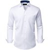 image:imageAlimens amp Gentle Mens Dress Shirt Long Sleeve Button Down Shirt with Pocket  Plaid CollarRegular FitBusiness CasualWrinkle FreeButton UpSemi Formal4 Way StretchPartyClubWeddingTravelOfficeWhiteroyal Blue