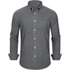 image:imageAlimens amp Gentle Mens Dress Shirts Long Sleeve Lightweight Gingham Shirts Regular Fit Business Casual Plaid Shirt with PocketBlack White Plaid