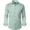 image:imageAlimens amp Gentle Mens Dress Shirts Wrinkle Free Stretch Solid Long Sleeve Button Down Shirt Wedding DatingTurquoise Green