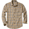 image:imageAlimens amp Gentle Mens Flannel Shirt Long Sleeve Plaid Button Down Shirts Jacket Casual Work Outdoor Camp with PocketsKhaki Black Plaid