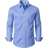 image:imageAlimens amp Gentle Mens Oxford Button Down Shirt with Pocket  Stretch FabricWrinkle FreeRegular FitClassicBusiness CasualWeddingBlue