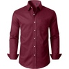 image:imageAlimens amp Gentle Mens Oxford Button Down Shirt with Pocket  Stretch FabricWrinkle FreeRegular FitClassicBusiness CasualWeddingBurgundy