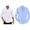 image:imageAlimens amp Gentle Mens Oxford Shirt Long Sleeve Button Down Shirt Casual Stretch Dress Shirt with Pocket