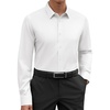 image:imageAlimens amp Gentle Mens Premium Dress Shirt  Cotton Performance Wrinkle Free Moisture Wicking Button Down ShirtsWhite