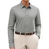 image:imageAlimens amp Gentle Mens Premium Dress Shirts  Wool Modal Performance Wrinkle Free Button Down ShirtGrey