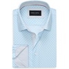 image:imageAlimens amp Gentle Mens Printed Dress Shirts Long Sleeve Wrinkle Free Button Down Shirt Regular Fit Casual Business TopsLight Blue