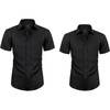 image:imageAlimens amp Gentle Mens and Boys Short Sleeve Dress Shirts Wrinkle Free Button Down
