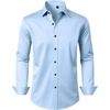image:imageMens Dress Shirt Long Sleeve Wrinkle Free Stretch Button Down Shirts  Non Iron Regular Fit Solid Color Button Up for Business Casual Wedding Office Work Party Dating Interview Meeting FormalBlue