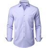 image:imageMens Dress Shirts Stretch Long Sleeve Wrinkle Free Work Button Down Shirt  Business Formal Office Wedding Stretch Cotton Solid Fabric To Easy Care  Breathable Comfortable Spread Collar Regular FitLight Purple