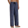 image:imageMens Flannel Pajama Pants Plaid Heavyweight Cotton PJs Bottoms Sleepwear  Soft Cozy with Pockets Elastic Waistband Drawstring Adjustable Length Casual Checkered Lounge Pant for Home Holiday DailyGrey Navy