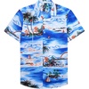image:imageMens Hawaiian Shirt Summer Beach Casual Short Sleeve Button Down Shirts  Aloha Tropical Print Cuban Collar Relaxed Fit for Vacation Beach Party Luau Cruise Holiday Summer Outdoor WeddingBlue Sky